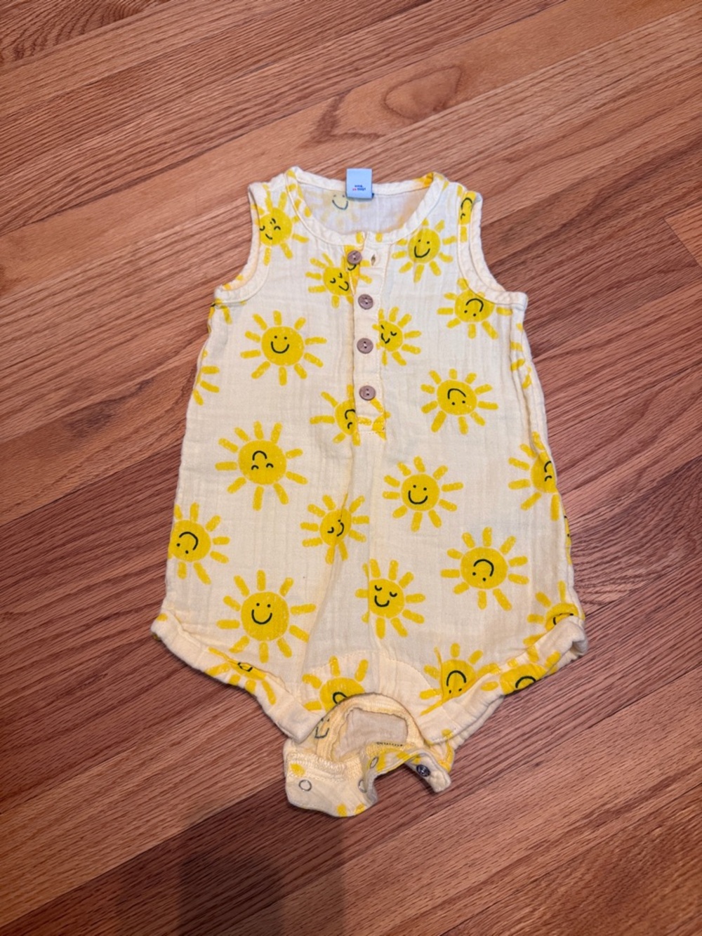 Old Navy Yellow Sun Print Baby One-Piece